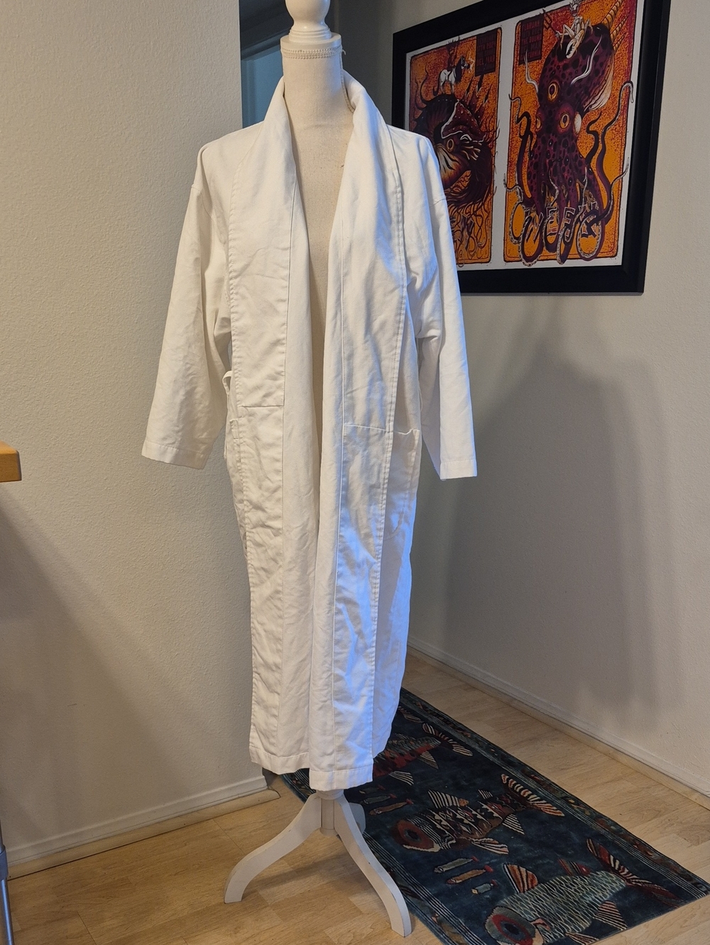 Monarch Cypress Microfiber White Robe Unisex